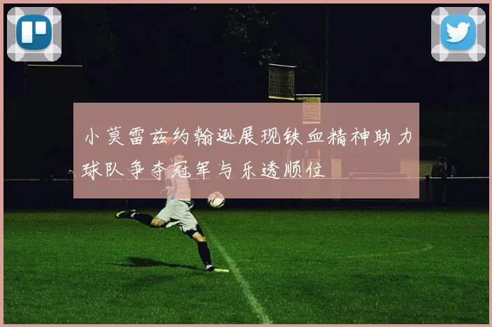 小莫雷兹约翰逊展现铁血精神助力球队争夺冠军与乐透顺位